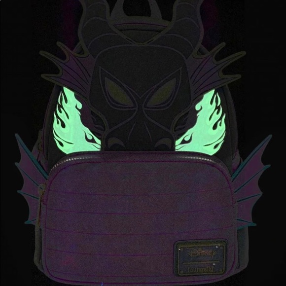 Exclusive Loungefly Maleficent Dragon with Glow in the Dark Flames - Picture 3 of 3